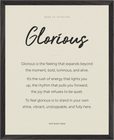 Glorious Word of Intention Framed print 40x50 cm / 16x20″ Black frame Linen paper
