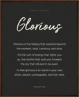 Glorious Word of Intention Framed print 40x50 cm / 16x20″ Dark wood frame Carbon paper