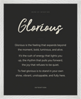 Glorious Word of Intention Framed print 40x50 cm / 16x20″ White frame Carbon paper