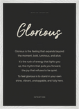 Glorious Word of Intention Framed print 50x70 cm / 20x28″ White frame Carbon paper