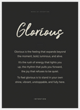 Glorious Word of Intention Framed print 50x70 cm / 20x28″ White frame Carbon paper