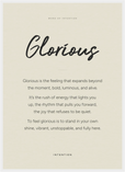Glorious Word of Intention Framed print 50x70 cm / 20x28″ White frame Linen paper