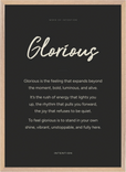 Glorious Word of Intention Framed print 50x70 cm / 20x28″ Wood frame Carbon paper