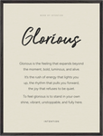Glorious Word of Intention Framed print 60x80 cm / 24x32″ Black frame Linen paper