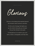 Glorious Word of Intention Framed print 60x80 cm / 24x32″ White frame Carbon paper