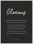 Glorious Word of Intention Framed print 60x80 cm / 24x32″ White frame Carbon paper