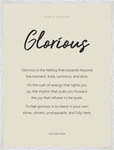 Glorious Word of Intention Framed print 60x80 cm / 24x32″ White frame Linen paper