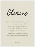 Glorious Word of Intention Framed print 60x80 cm / 24x32″ White frame Linen paper