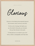 Glorious Word of Intention Framed print 60x80 cm / 24x32″ Wood frame Linen paper
