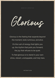 Glorious Word of Intention Framed print 70x100 cm / 28x40″ Wood frame Carbon paper