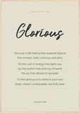 Glorious Word of Intention Framed print 70x100 cm / 28x40″ Wood frame Linen paper