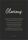 Glorious Word of Intention Framed print A1 (59.4 x 84.1 cm) Black frame Carbon paper