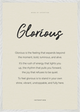Glorious Word of Intention Framed print A1 (59.4 x 84.1 cm) White frame Linen paper