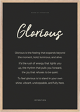 Glorious Word of Intention Framed print A1 (59.4 x 84.1 cm) Wood frame Carbon paper