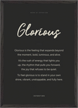 Glorious Word of Intention Framed print A2 (42 x 59.4 cm) Black frame Carbon paper