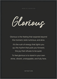 Glorious Word of Intention Framed print A2 (42 x 59.4 cm) Black frame Carbon paper
