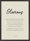 Glorious Word of Intention Framed print A2 (42 x 59.4 cm) Black frame Linen paper