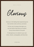Glorious Word of Intention Framed print A2 (42 x 59.4 cm) Dark wood frame Linen paper