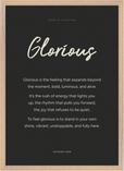 Glorious Word of Intention Framed print A2 (42 x 59.4 cm) Wood frame Carbon paper