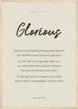 Glorious Word of Intention Framed print A2 (42 x 59.4 cm) Wood frame Linen paper
