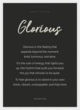 Glorious Word of Intention Framed print A3 (29.7 x 42 cm) White frame Carbon paper