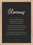 Glorious Word of Intention Framed print A3 (29.7 x 42 cm) Wood frame Carbon paper