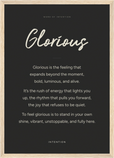 Glorious Word of Intention Framed print A3 (29.7 x 42 cm) Wood frame Carbon paper