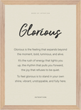 Glorious Word of Intention Framed print A3 (29.7 x 42 cm) Wood frame Linen paper