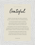 Grateful Word of Intention Framed print 13x18 cm / 5x7″ White frame Linen paper