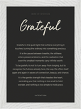 Grateful Word of Intention Framed print 21x29.7 cm / 8x12" White frame Carbon paper