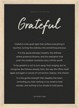 Grateful Word of Intention Framed print 21x29.7 cm / 8x12" Wood frame Carbon paper