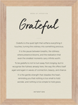 Grateful Word of Intention Framed print 21x29.7 cm / 8x12" Wood frame Linen paper
