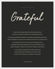 Grateful Word of Intention Framed print 40x50 cm / 16x20″ White frame Carbon paper