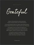 Grateful Word of Intention Framed print 60x80 cm / 24x32″ Black frame Carbon paper