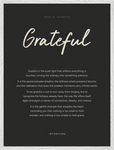Grateful Word of Intention Framed print 60x80 cm / 24x32″ White frame Carbon paper