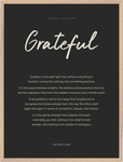Grateful Word of Intention Framed print 60x80 cm / 24x32″ Wood frame Carbon paper
