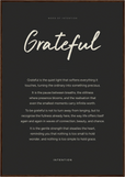 Grateful Word of Intention Framed print 70x100 cm / 28x40″ Dark wood frame Carbon paper