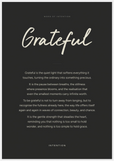 Grateful Word of Intention Framed print 70x100 cm / 28x40″ White frame Carbon paper