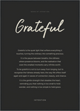 Grateful Word of Intention Framed print A1 (59.4 x 84.1 cm) Black frame Carbon paper