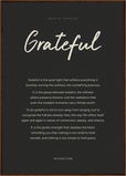 Grateful Word of Intention Framed print A1 (59.4 x 84.1 cm) Dark wood frame Carbon paper