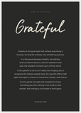 Grateful Word of Intention Framed print A1 (59.4 x 84.1 cm) White frame Carbon paper