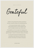 Grateful Word of Intention Framed print A1 (59.4 x 84.1 cm) White frame Linen paper