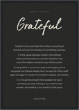 Grateful Word of Intention Framed print A3 (29.7 x 42 cm) Black frame Carbon paper