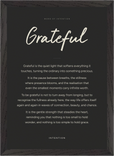 Grateful Word of Intention Framed print A3 (29.7 x 42 cm) Black frame Carbon paper