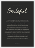 Grateful Word of Intention Framed print A3 (29.7 x 42 cm) White frame Carbon paper