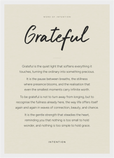Grateful Word of Intention Framed print A3 (29.7 x 42 cm) White frame Linen paper