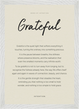 Grateful Word of Intention Framed print A3 (29.7 x 42 cm) White frame Linen paper