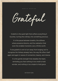 Grateful Word of Intention Framed print A3 (29.7 x 42 cm) Wood frame Carbon paper