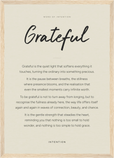 Grateful Word of Intention Framed print A3 (29.7 x 42 cm) Wood frame Linen paper