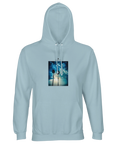 Gratitude - "Bubbles and Sky Sticks" Hoodie creamy blue XS 29